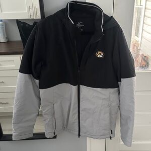 Nike Shield Down Mizzou Black & Gray Hooded Cold Weather Coat